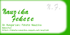 nauzika fekete business card